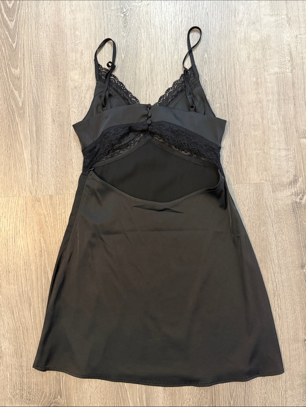 Superdown Small Nidia Mini Satin Lace-Trim Party Semi Formal Cocktail Dress - Picture 5 of 11